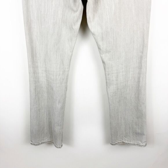 Gap Straight Fit Jeans Men's Light Grey 5 Pocket Faded Denim Size 35/32 - Picture 7 of 15